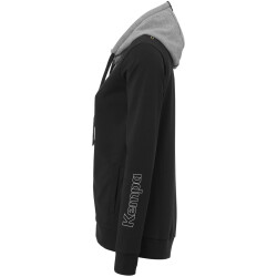 Kempa Core 2.0 Kapuzenjacke Damen schwarz/dark grau melange XS