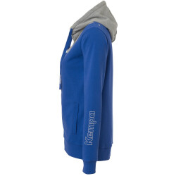 Kempa Core 2.0 Kapuzenjacke Damen royal/dark grau melange XS