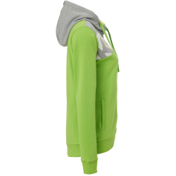 Kempa Core 2.0 Kapuzenjacke Damen hope gr&uuml;n/dark grau melange XS