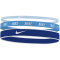 3er Pack NIKE Haarb&auml;nder Mixed Width 442 - lt armory blue/university blue/white