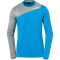 Kempa Core 2.0 Langarmshirt kempablau/dark grau melange XXL