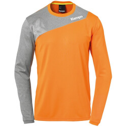 Kempa Core 2.0 Langarmshirt fresh orange/dark grau melange S