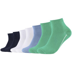 7er Pack camano Soft Bio-Baumwoll GOTS Quarter Socken...