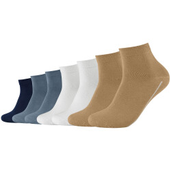 7er Pack camano Soft Bio-Baumwoll GOTS Quarter Socken...