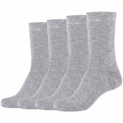 4er Pack camano Basic Silky Feeling Crew Socken Damen...