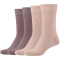 4er Pack camano Basic Silky Feeling Crew Socken Damen 4219 - cameo rose 35-38