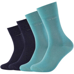 4er Pack camano Soft Crew Socken 6651 - bristol blue mix...