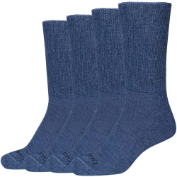 4er Pack camano Bio-Baumwoll Diabetiker Crew Socken 5500...