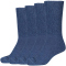 4er Pack camano Bio-Baumwoll Diabetiker Crew Socken 5500 - denim melange 43-46