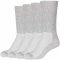 4er Pack camano Bio-Baumwoll Diabetiker Crew Socken 9300 - light grey melange 35-38