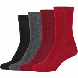 4er Pack camano Soft Baumwoll Crew Socken Damen 3510 -...