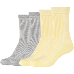 4er Pack camano Silky Feeling Rib Crew Socken Damen 2003...