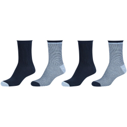 4er Pack camano Silky Feeling Stripe Crew Socken Damen...