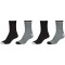 4er Pack camano Silky Feeling Stripe Crew Socken Damen 9999 - black 35-38