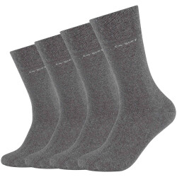 4er Pack camano Soft Bamboo Crew Socken 9700 - dark grey...