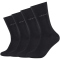 4er Pack camano Soft Bamboo Crew Socken 9999 - black 41-46