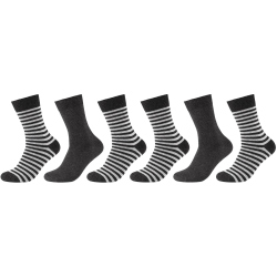 6er Pack camano Comfort Stripe Crew Socken Herren 9800 -...