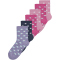 6er Pack camano Soft Flowers Crew Socken Kinder 4420 - lilac petal 39-42
