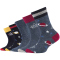 5er Pack camano Soft Space Crew Socken Kinder 5800 - blue melange 23-26
