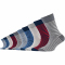 10er Pack camano Soft Stars & Stripes Crew Socken Kinder 9303 - light grey mix 31-34
