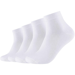 4er Pack camano Soft Quarter Socken 1000 - white 39-42