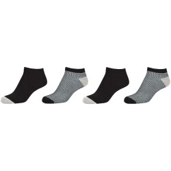 4er Pack camano Silky Feeling Mini Stripe Sneakersocken...