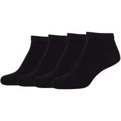 4er Pack camano Soft Bamboo Sneakersocken 9999 - black 36-40