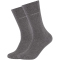 2er Pack camano Soft Bamboo Crew Socken 9700 - dark grey melange 39-42