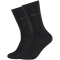 2er Pack camano Soft Bamboo Crew Socken 9999 - black 35-38
