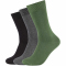 3er Pack camano Comfort Baumwoll Crew Socken 7379 - dill 35-38