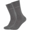 2er Pack camano Soft Bamboo Crew Socken 9700 - dark grey melange 41-46