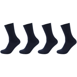 4er Pack camano Super Soft Rib Diabetiker Crew Socken...