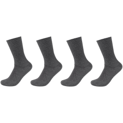 4er Pack camano Super Soft Rib Diabetiker Crew Socken...
