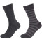 2er Pack camano Soft Stripe Crew Socken Herren 9800 - anthracite melange 43-46