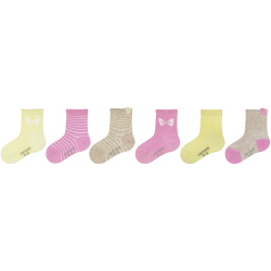 6er Pack camano Soft Bio-Baumwoll Patterned Baby-Socken...