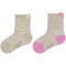 2er Pack camano Soft Bio-Baumwoll Patterned Baby-Socken 8200 - nature melange 15-18