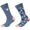 2er Pack camano Soft Bio-Baumwoll Crew Socken Kinder 5500 - denim melange 27-30