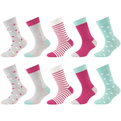 10er Pack camano Soft Recycled Cotton Crew Socken Kinder...