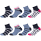 8er Pack camano Soft BCI Baumwoll Quarter Socken Kinder 5300 - stone melange 31-34