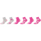 6er Pack camano Soft Bio-Baumwoll Quarter Socken Kinder 4454 - phlox pink 31-34