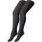 2er Pack camano Warm & Cozy Thermo Teddy Strumpfhose Kinder 9703 - dark grey mix 122/128