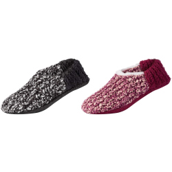 2er Pack camano Cosy Hausschuhe Damen 4650 - damson 41-42