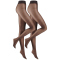 2er Pack camano 3D Premium Natural 20 DEN Feinstrumpfhose Damen 0017 - mocca 38/40