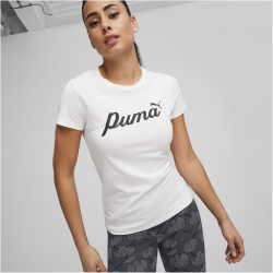 PUMA Essentials+ Script T-Shirt Damen