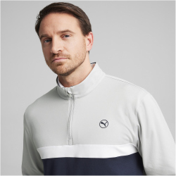 PUMA Pure Colorblock 1/4-Zip Golf-Sweatshirt Herren