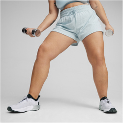 PUMA Fit Branded Fleece High-Waist 3" Shorts Damen