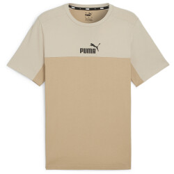 PUMA Ess+ Metallic Block T-Shirt Herren 83 - prairie tan L