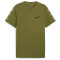 PUMA Ess+ Metallic Tape T-Shirt Herren 30 - olive green S