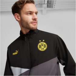 PUMA BVB Borussia Dortmund Woven Trainingsjacke Herren 01 - PUMA black/cool mid gray/shadow gray S