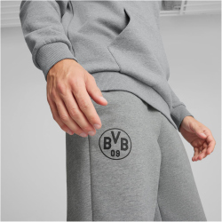 PUMA BVB Borussia Dortmund Essentials Fleece Jogginghose Herren 08 - medium gray heather S